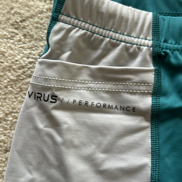 Virus Mens Medium Half Tights Turquoise - Picture 2 of 6